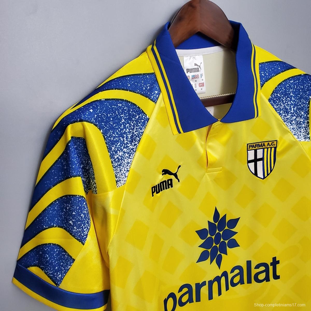 Retro Parma 95/97 Yellow Soccer Jersey