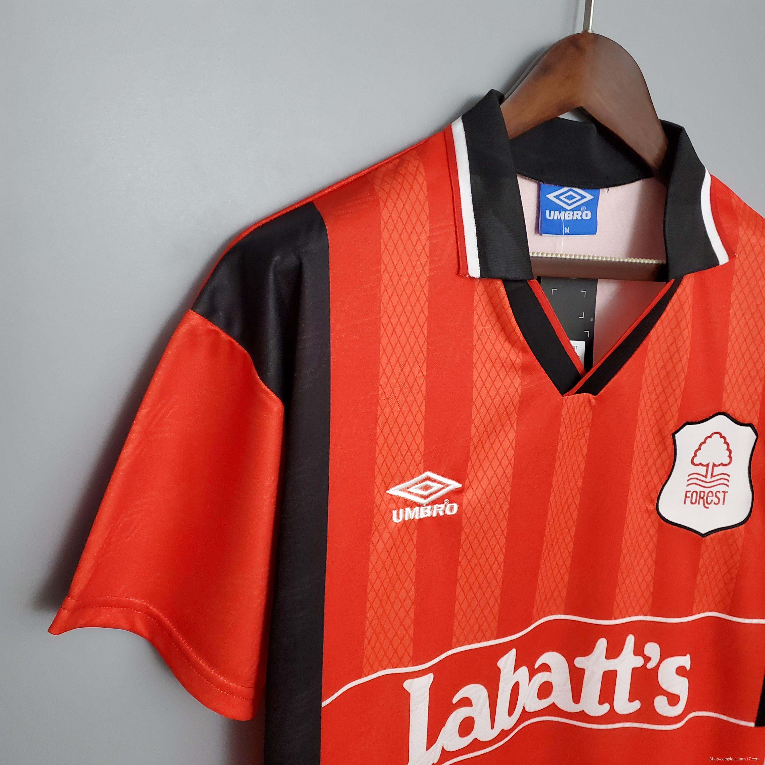 Retro Nottingham Forest 94/95 Red Soccer Jersey