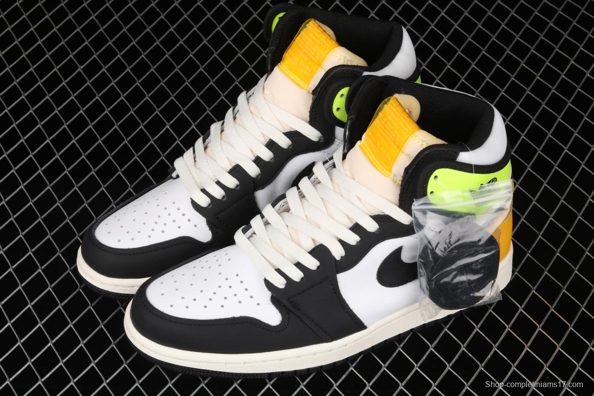 Air Jordan 1 Retro High OG fluorescent yellow toe 555088-118