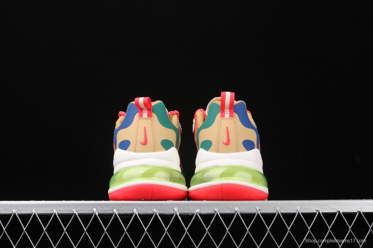 NIKE Air Max 270React new high-frequency mesh function half-palm air cushion cushioning running cloth shoes CQ4805-071