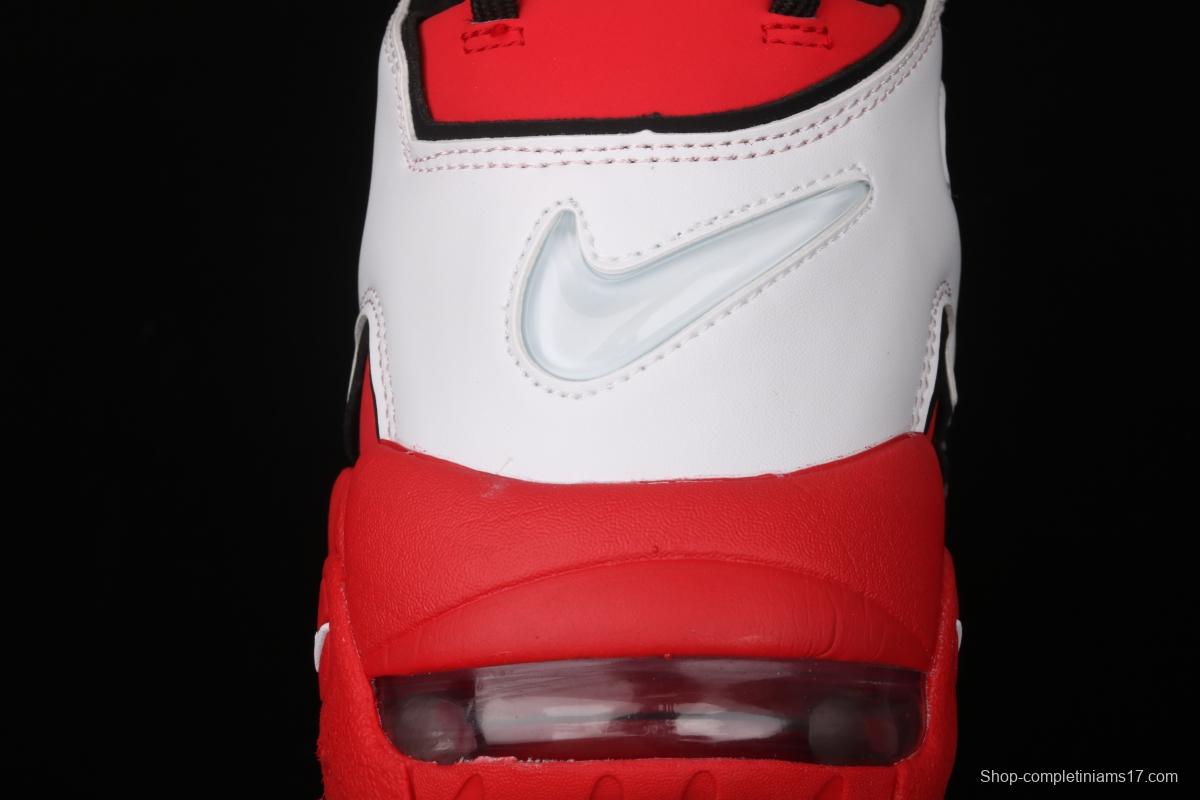 NIKE Air More Uptempo 96 QS Hoop Pack Pippen original series classic high street leisure sports culture basketball shoes red, white and black bull CD9402-600