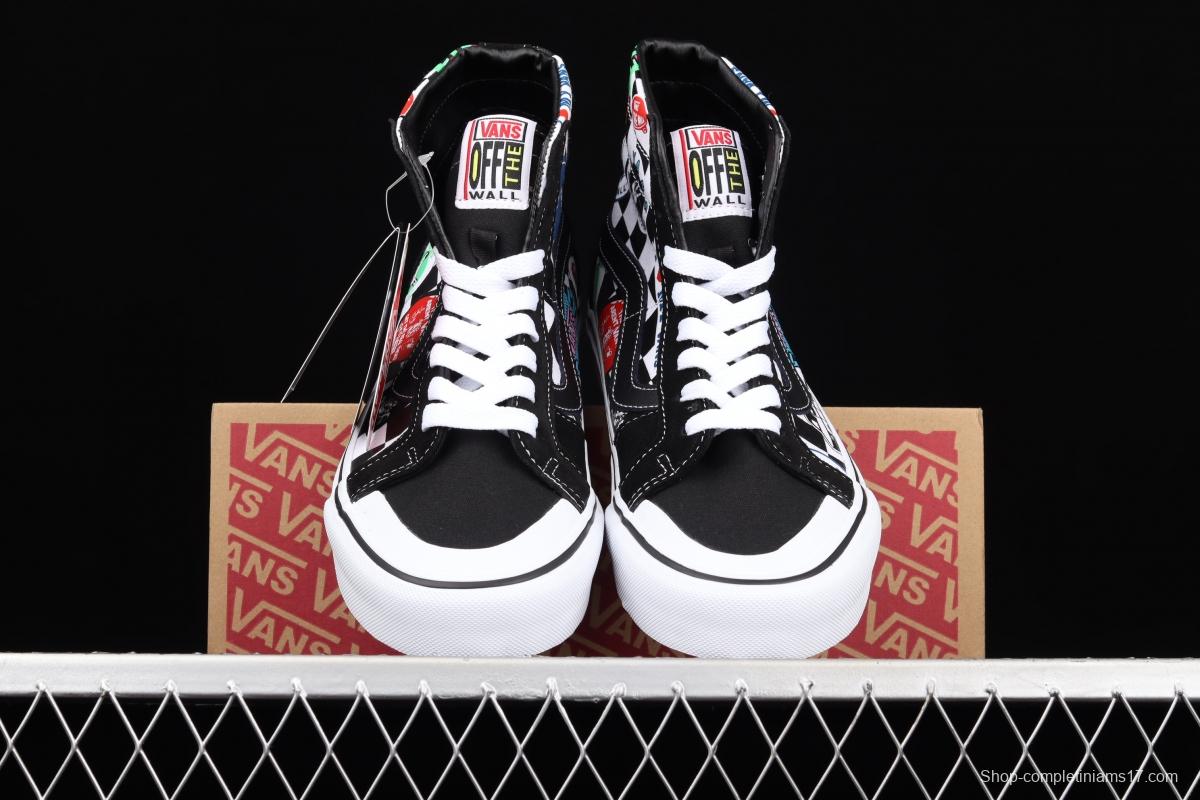 Vans Sk8-Hi 138Decon logo printed side stripes high-end casual high-upper shoes VN0A3MV13P0