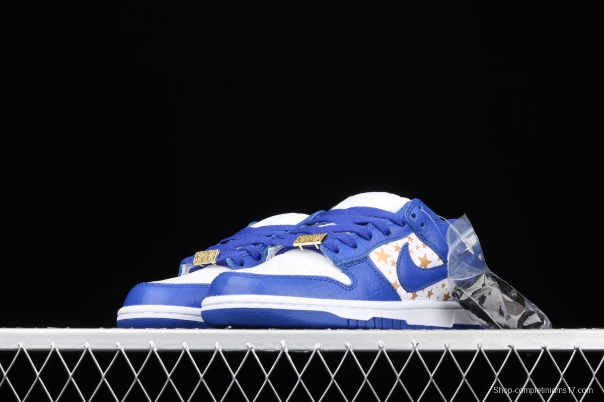 Supreme x NIKE SB DUNK Low joint style leisure sports skateboard shoes DH3228-100