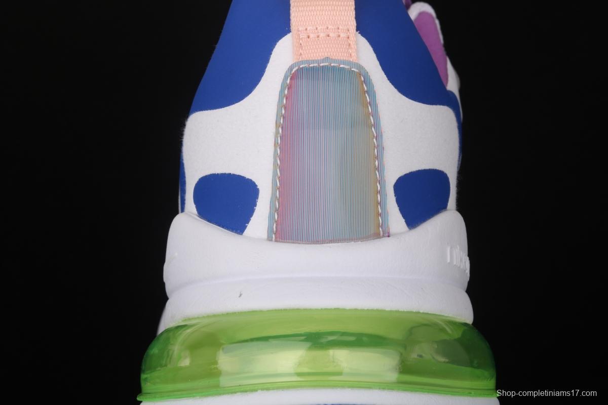NIKE Air Max 270React new high-frequency mesh hollowing out function half-palm air cushion running shoes CW0630-100