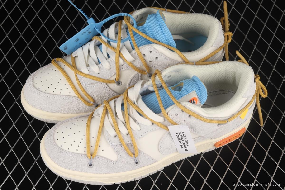 OFF-White x NIKE DUNK Low OW SB buckle rebound fashion casual board shoes DJ0950-102