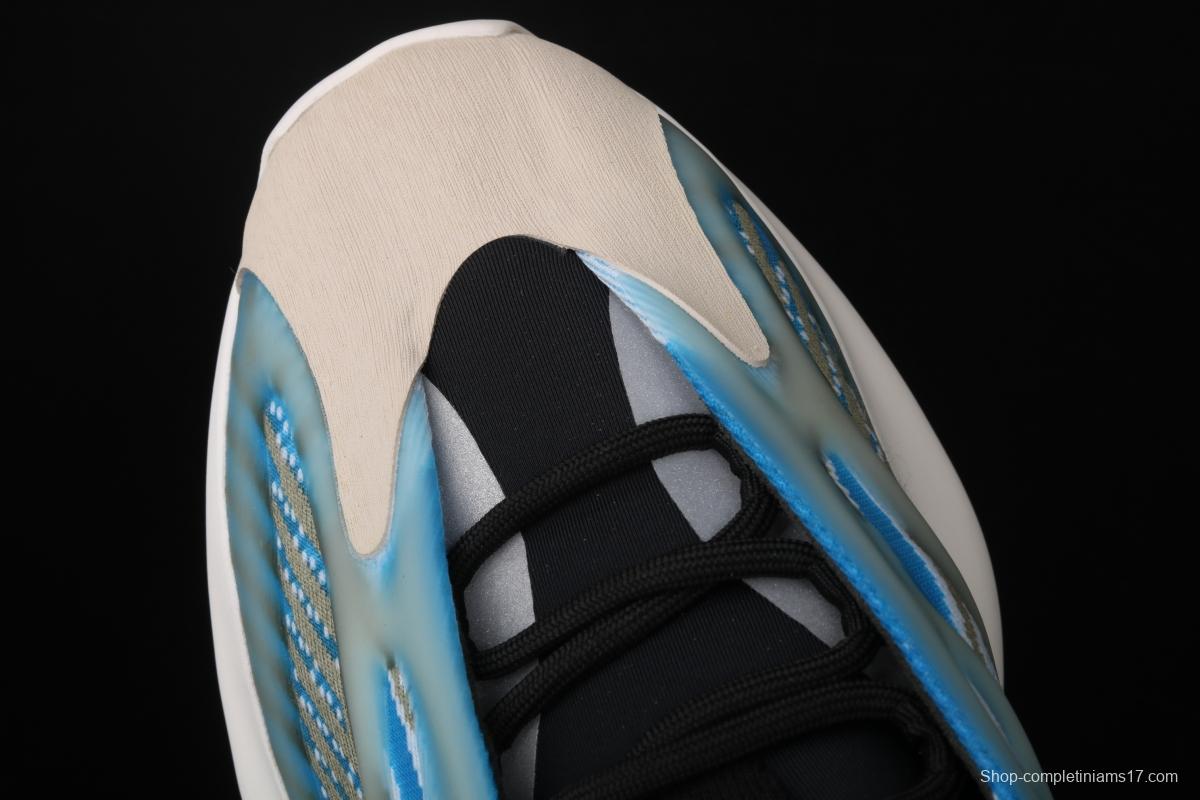 Adidas Yeezy 700V3 Azael G54850 Kanye Coconut 700V3 profiled blue and white luminous running shoes