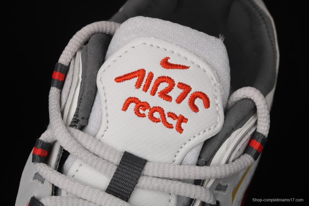 NIKE Air Max 270React new high-frequency mesh function half-palm air cushion cushioning running cloth shoes CD6615-100