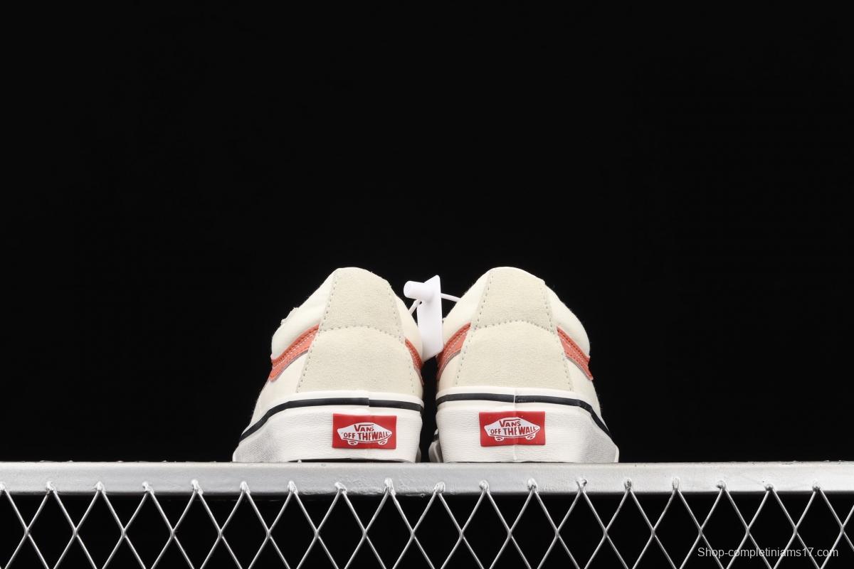 Vans Sk8-Low Reissue S classic rice white orange low-top casual canvas shoes VN0A4UWI4WU