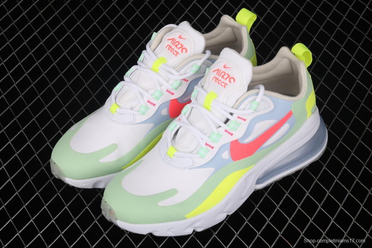 NIKE Air Max 270React new high-frequency mesh hollowing out function half-palm air cushion running shoes DB5927-161,