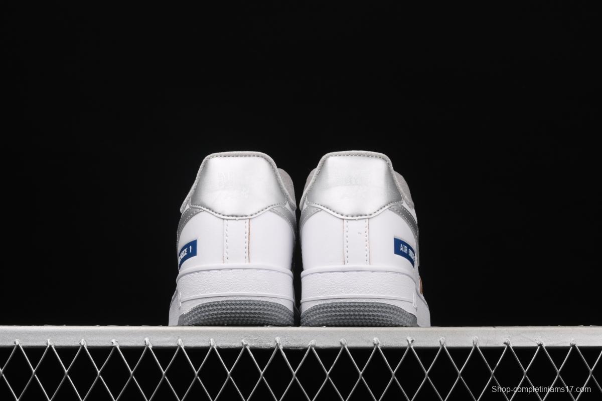 NIKE Air force1 Low labei maker white and blue color matching low-top casual board shoes DC5209-100