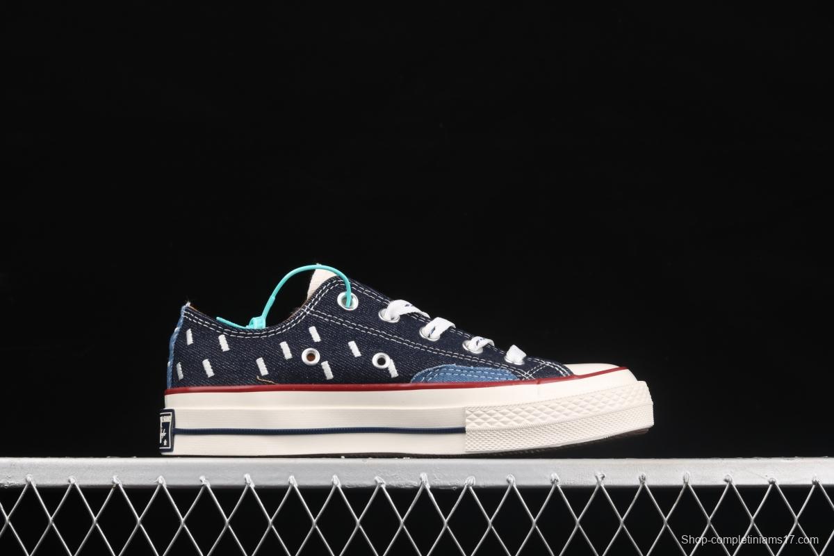 Converse Chuck 70s denim electric embroidered low-top casual board shoes 171065C