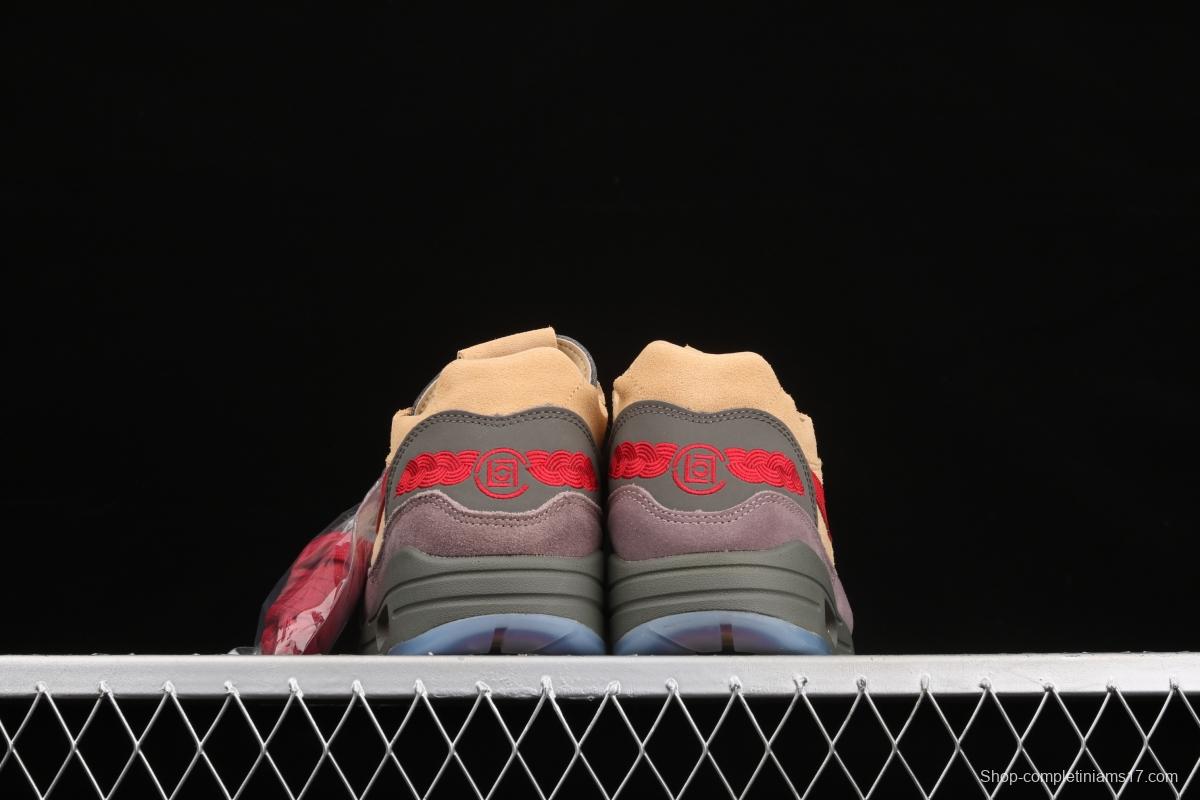 Clot x NIKE Air Max 1 Tea Leaf Brown joint style retro casual running shoes DD1870-200