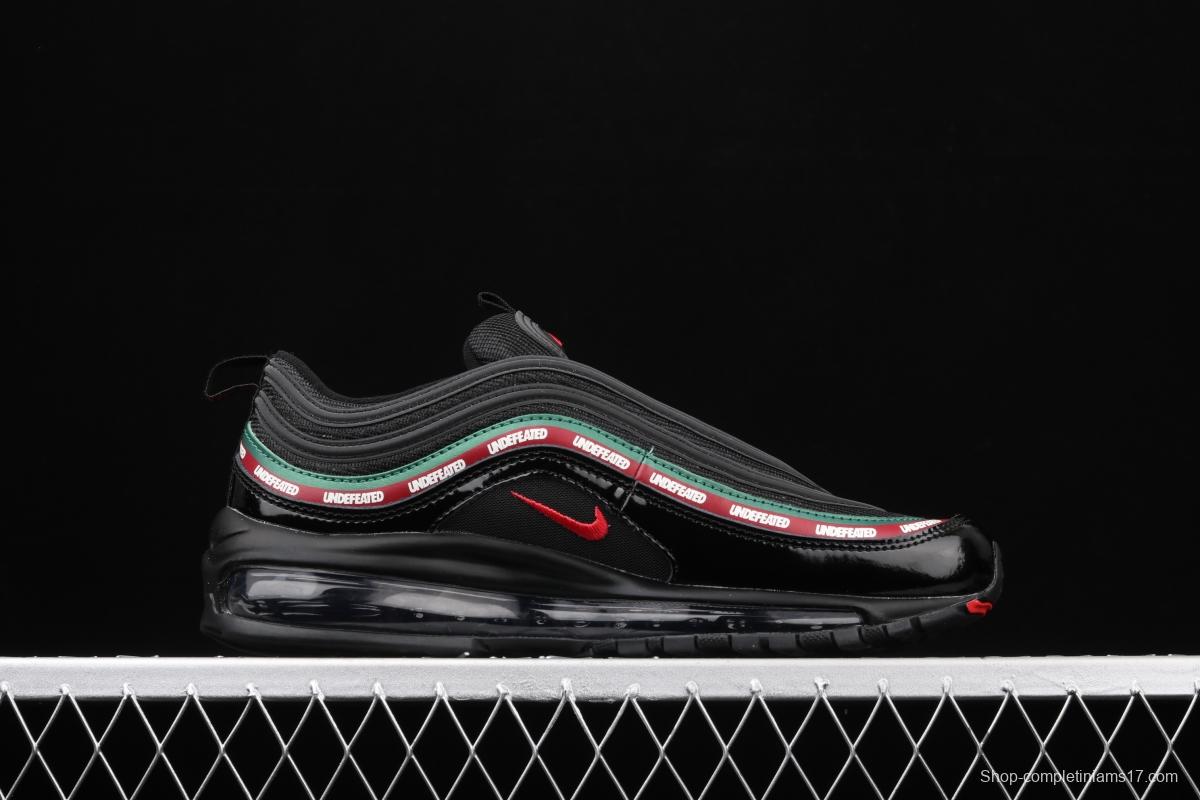 NIKE Air Max 97 Undefeated co-signed black and green bullets 986-001