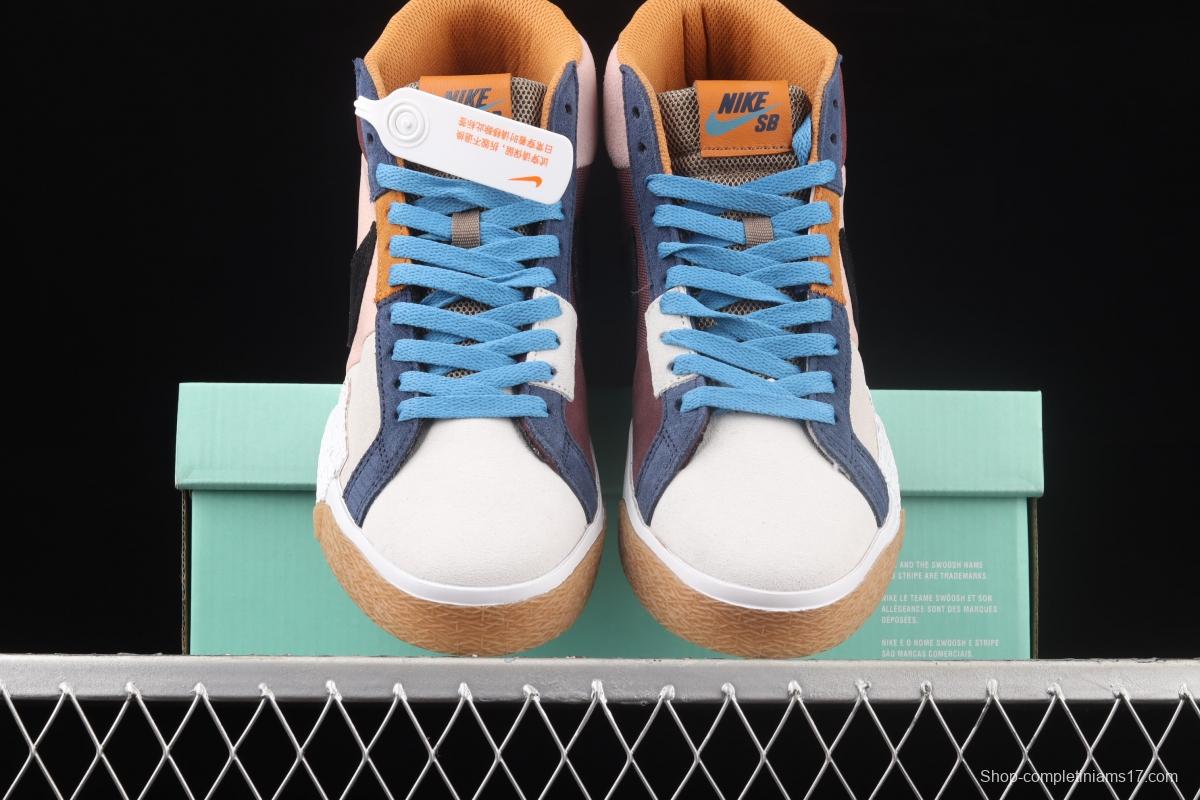 NIKE SB Zoom Blazer Mid PRM splicing broken hook leisure Zhongbang board shoes DA8854-600