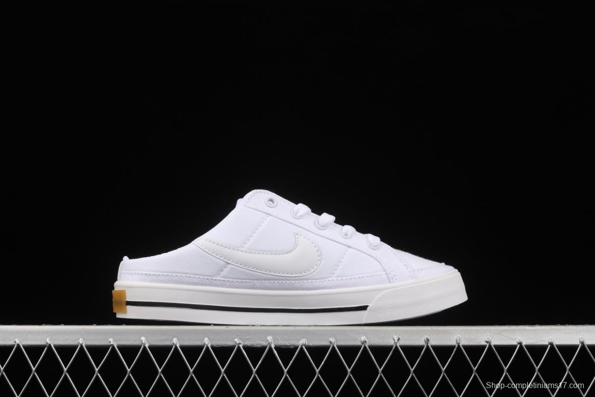 NIKE Court Legacy Mule classic retro fashion street canvas leisure semi-drag DB3970-100