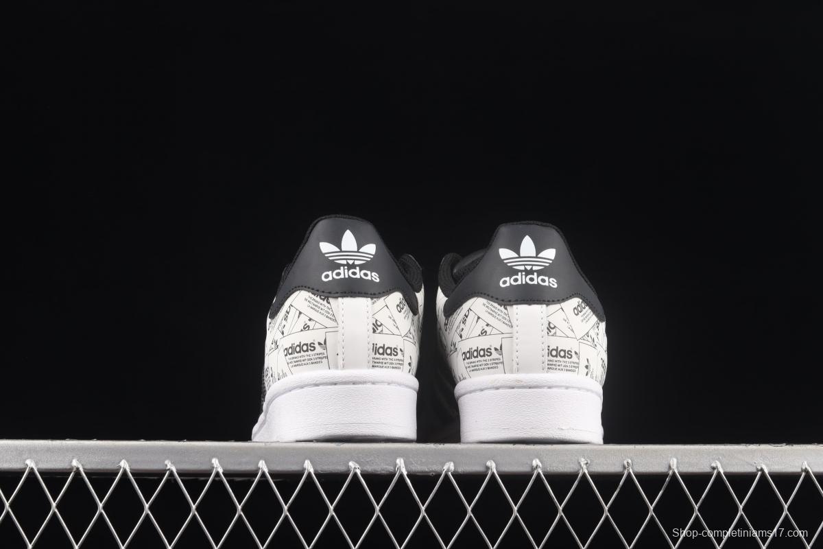 Adidas Originals Superstar FV2819 shell head printed with logo 3M reflective classic sports shoes