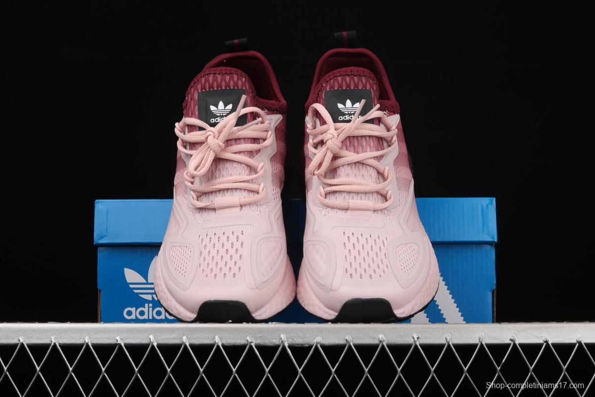 Adidas ZX 2K Boost FV8631 2020 summer new clover popcorn vintage running shoes