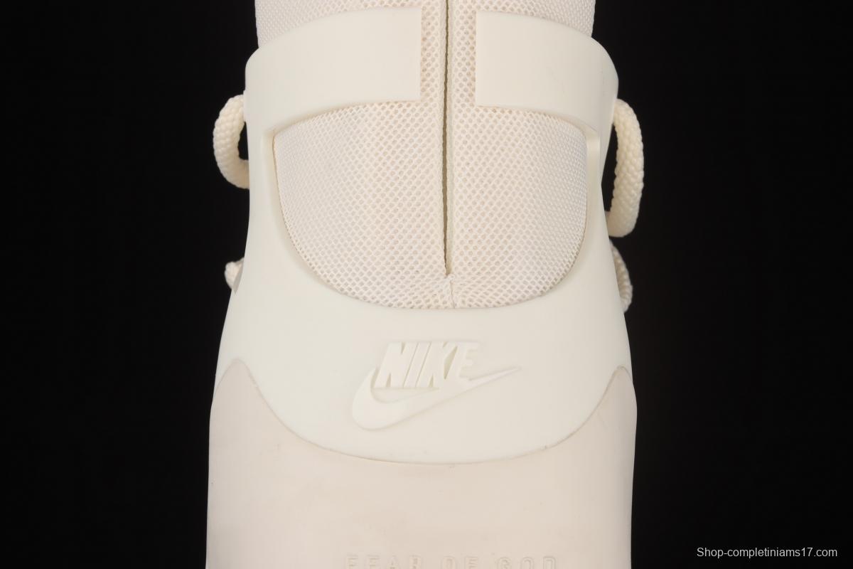 FOG x Air Fear of God 1 Oatmeal co-signed Gao Bang Pearl White Color AR4237-100