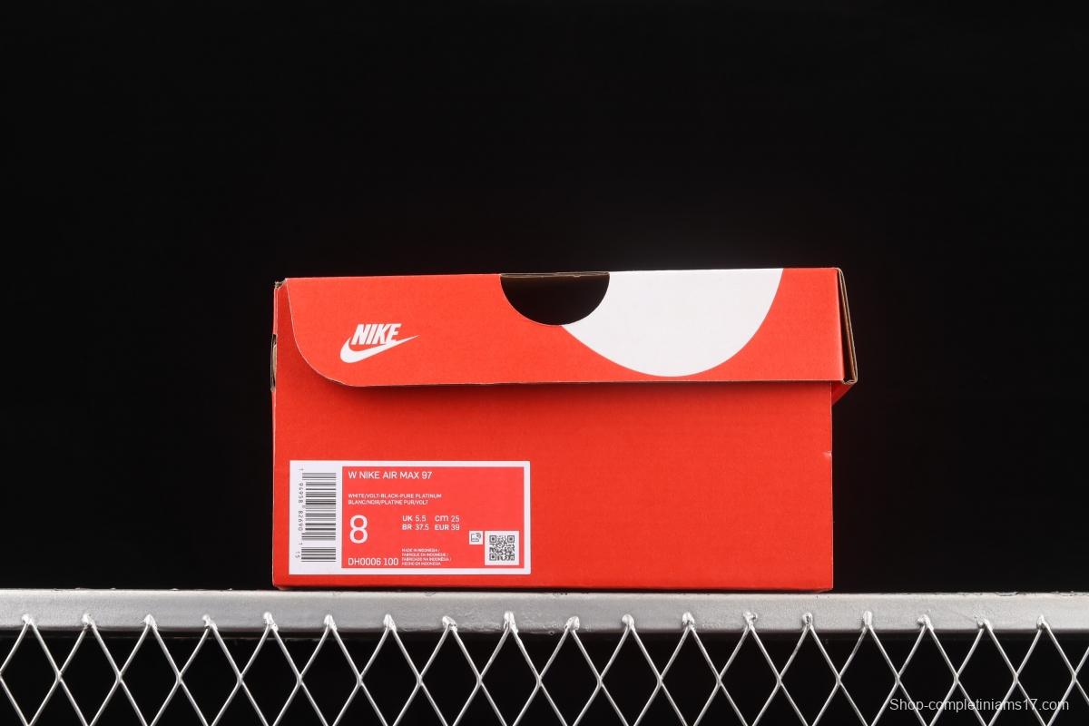 NIKE Air Max 97 SE Logo printed with 3M reflective bullet air cushion running shoes DH0006-100