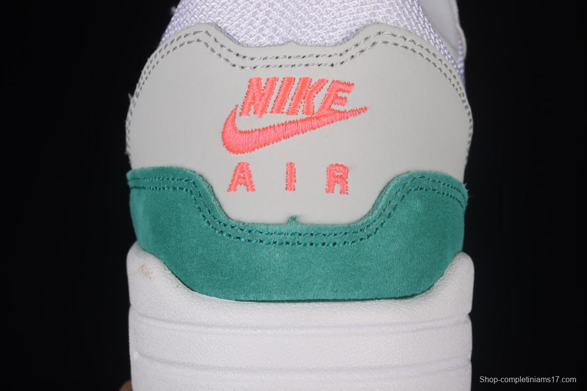NIKE Air Max 1 gray-white and green half-palm air cushion retro running shoes AH8145-106