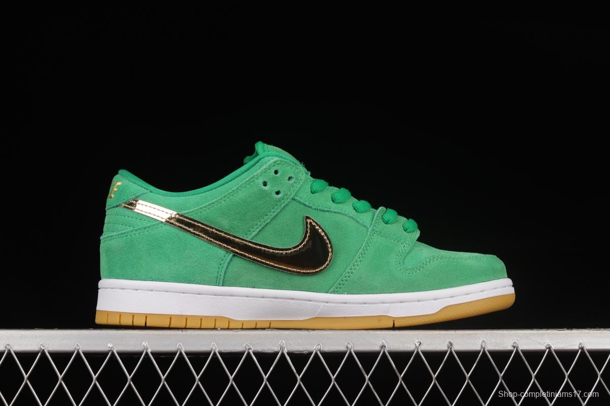 NIKE SB DUNK Low Pro Green Gold SB Buckle Backboard Fashion Casual Sneakers BQ6817-303