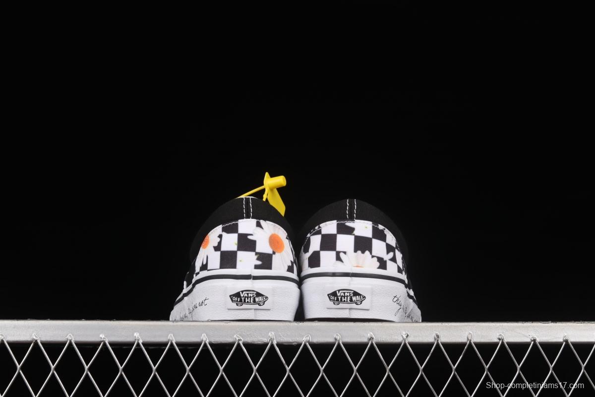 Vans Era black checkerboard daisies low upper canvas shoes VN0A5KX5B0B