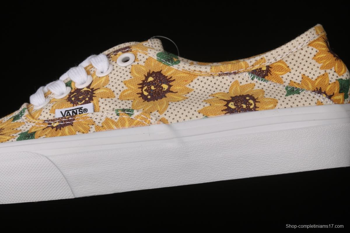 Vans Authentic Vance limited edition daisies printed low-top skateboard shoes VN0A5HYP6SR