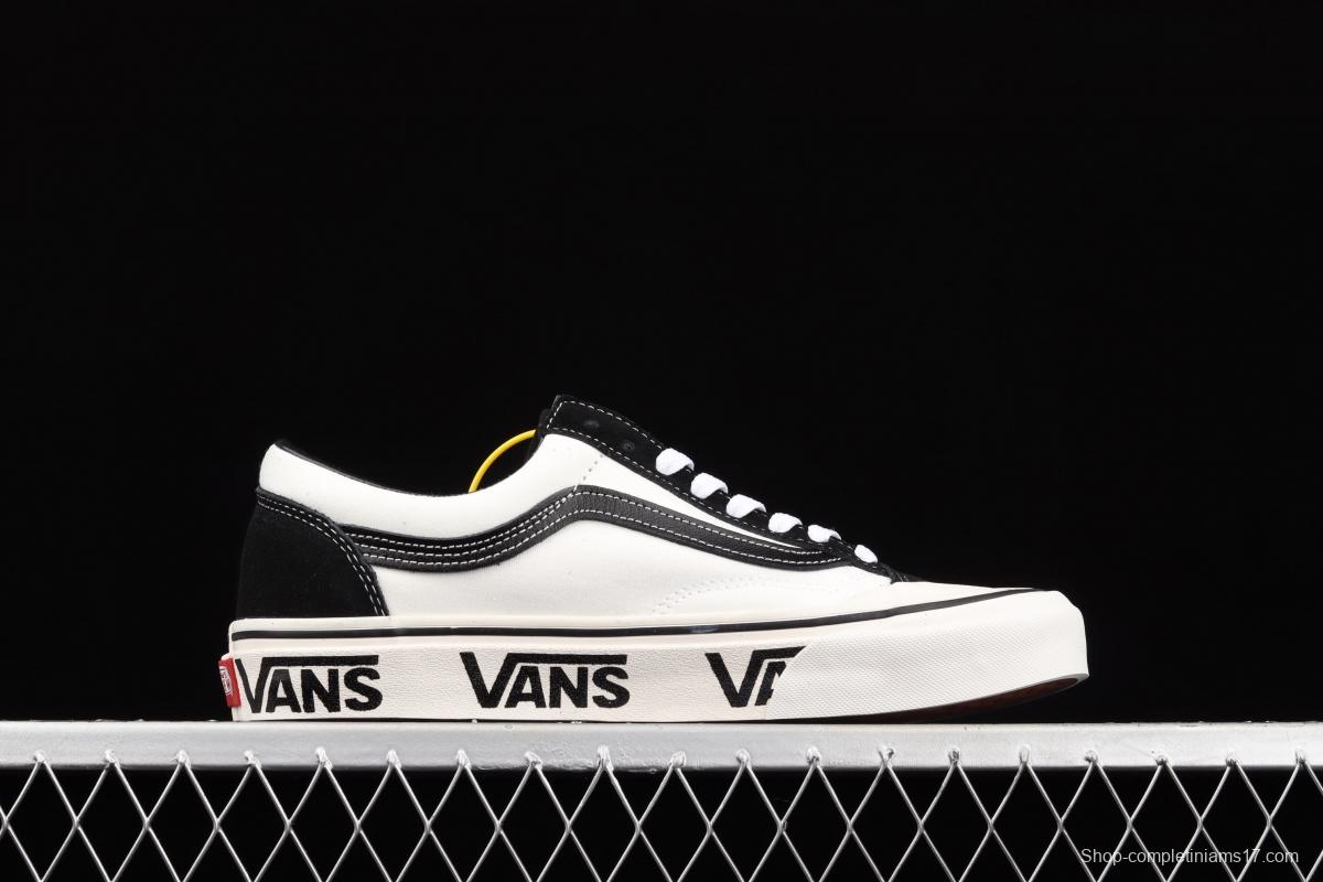 Vans Style 36 new half-crescent black and white side LOGO printed low-top casual board shoes VN0A3ZCJ9IG