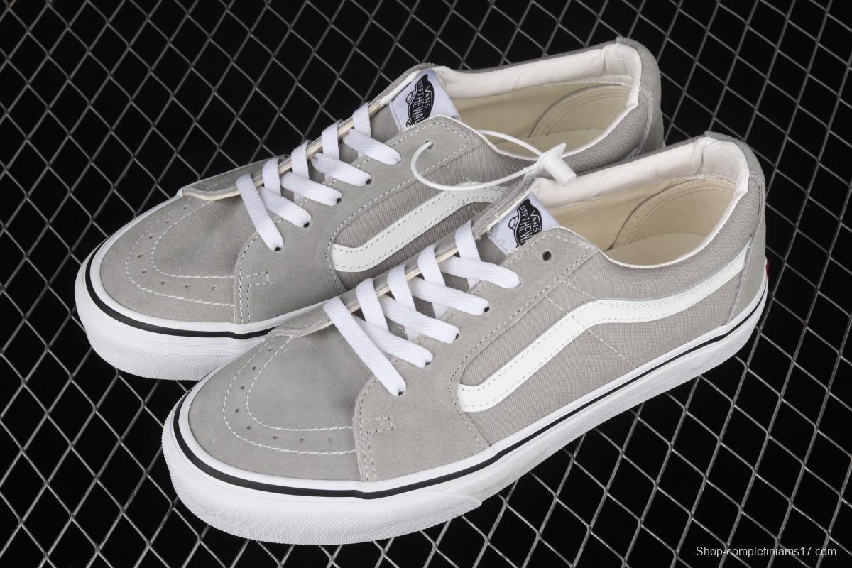 Vans SK8-Low gray side stripes low-side professional skateboard shoes VN0A4UUKIYP