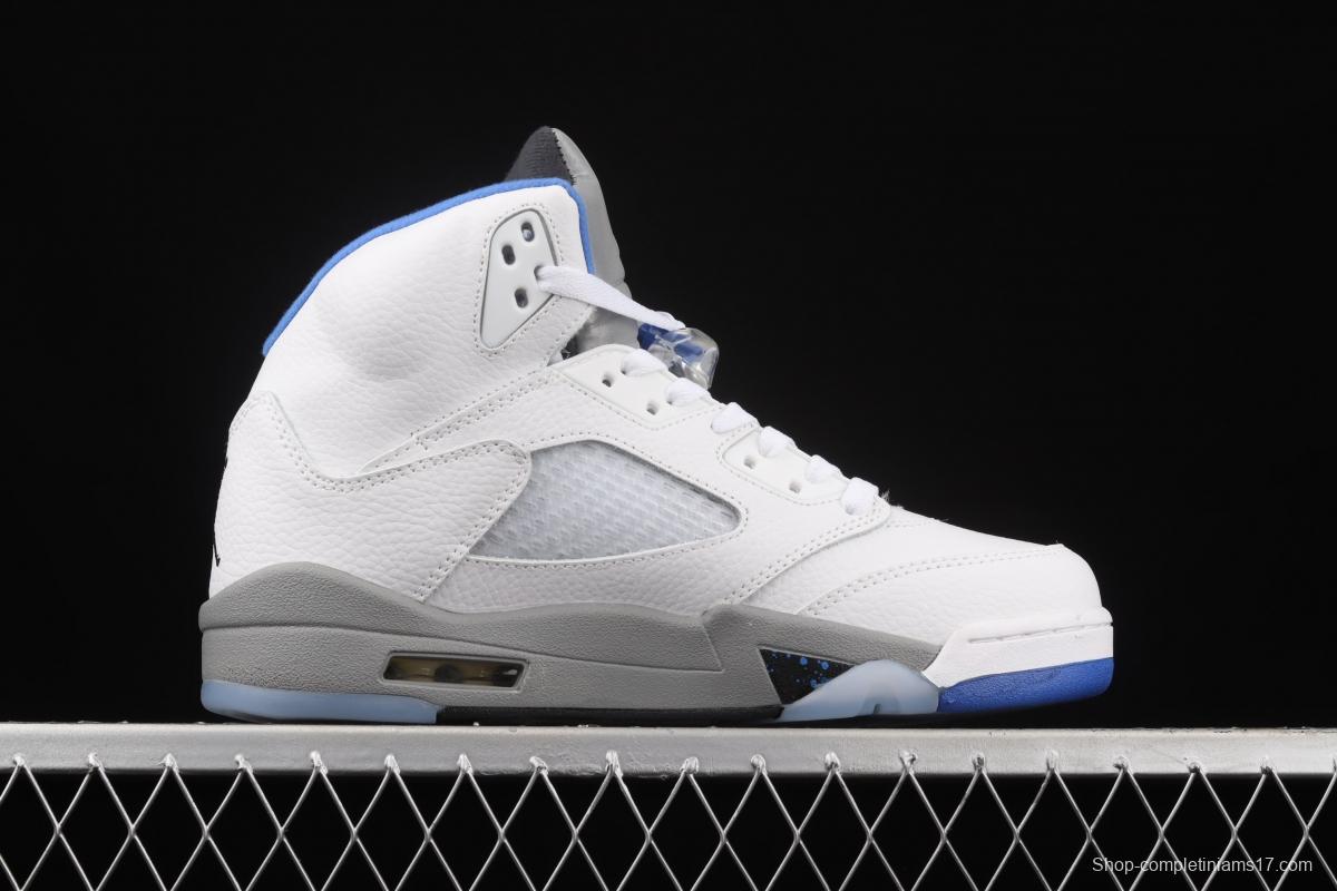 Air Jordan 5 Stealth 2.0 White and Blue 440888-140