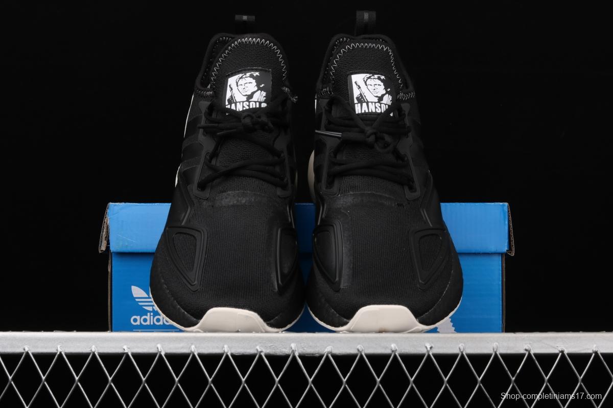Adidas ZX 2K Boost FX9113 2020 summer new clover popcorn vintage running shoes