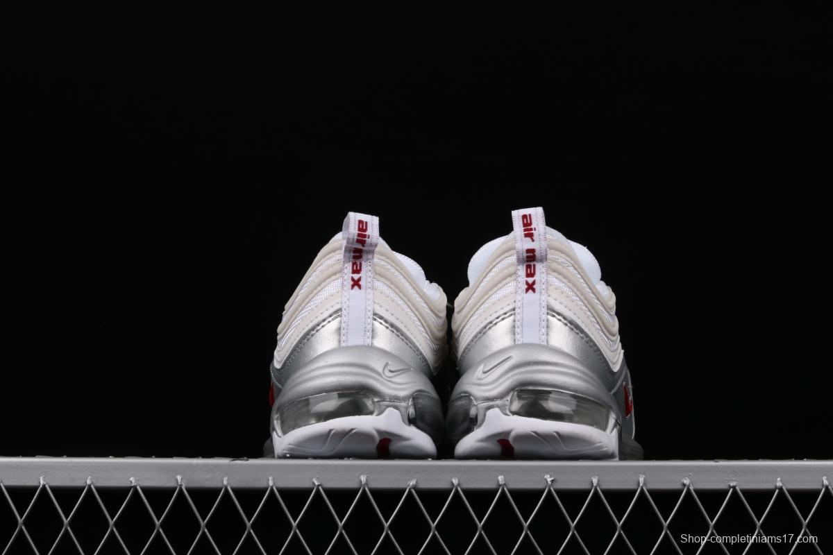 NIKE Air Max 97 QS silver liquid metal bullet running shoes AT5458-100