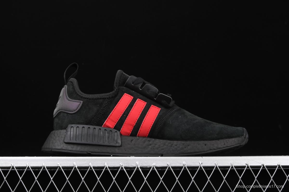 Adidas NMD_R1 B97419 Pig eight leather black samurai running shoes