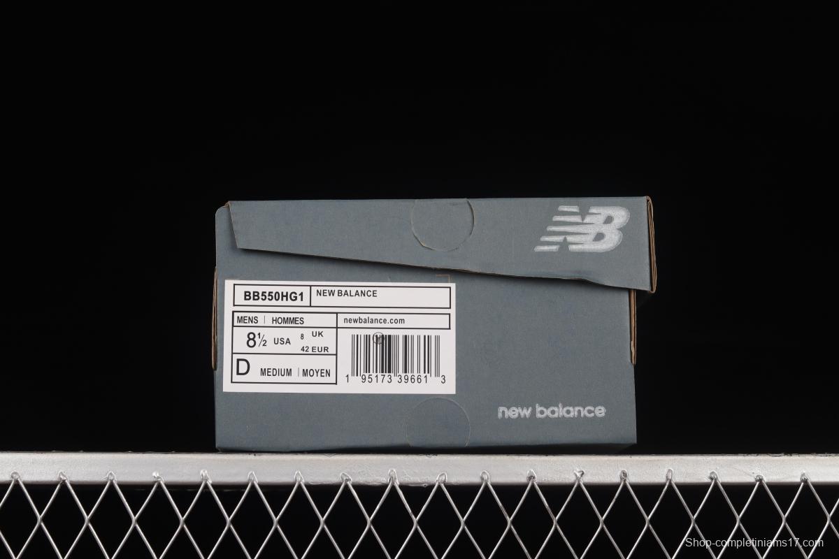 New Balance BB550 Series New Balance Leather Neutral Casual Running Shoes BB550HG1