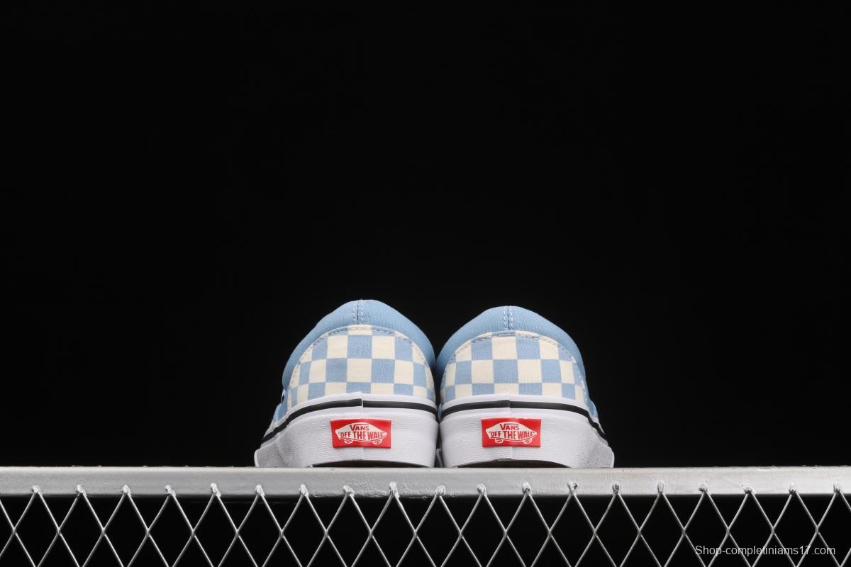 Vans Cassic Slip-0n purplish blue checkerboard Loafers Shoes leisure sports board shoes VN0A33TB42Y