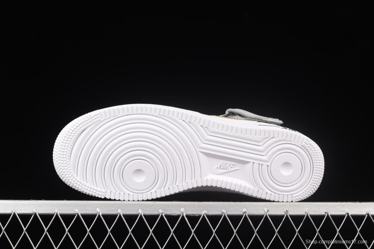 NIKE Air Force 1 Mid Athletic Club white and yellow medium-top casual board shoes DH7451-101