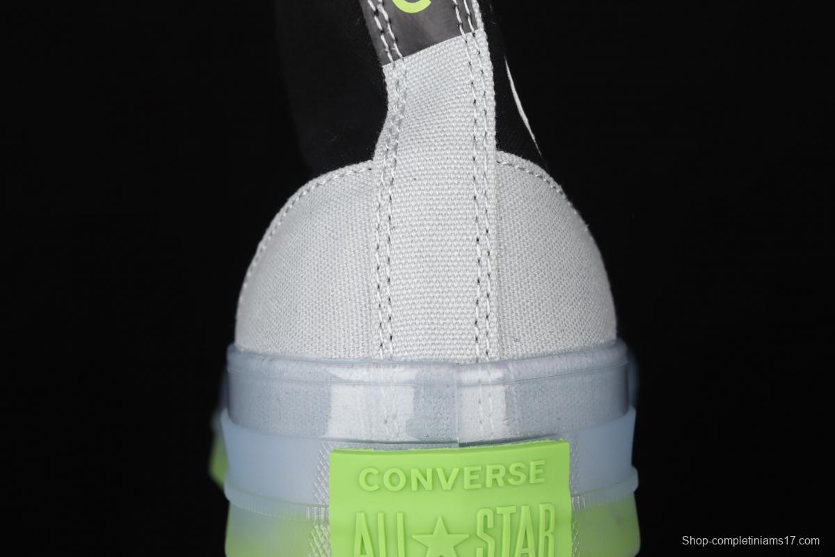 Converse Chuck Taylor All Star CX neutral crystal jelly soles green impact color canvas high upper shoes 170834C