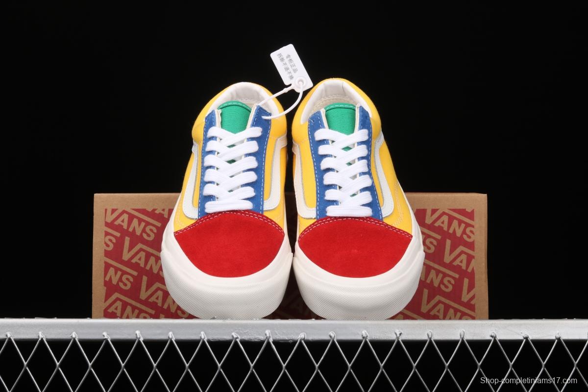 Vans Old Skool 36 limits high-end regional Anaheim color rainbow low-top casual board shoes VN0A54F34SB