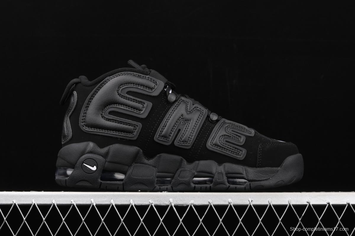 Supreme x NIKE Air More Uptempo co-signed AIR classic high street leisure sports basketball shoes 902290-001