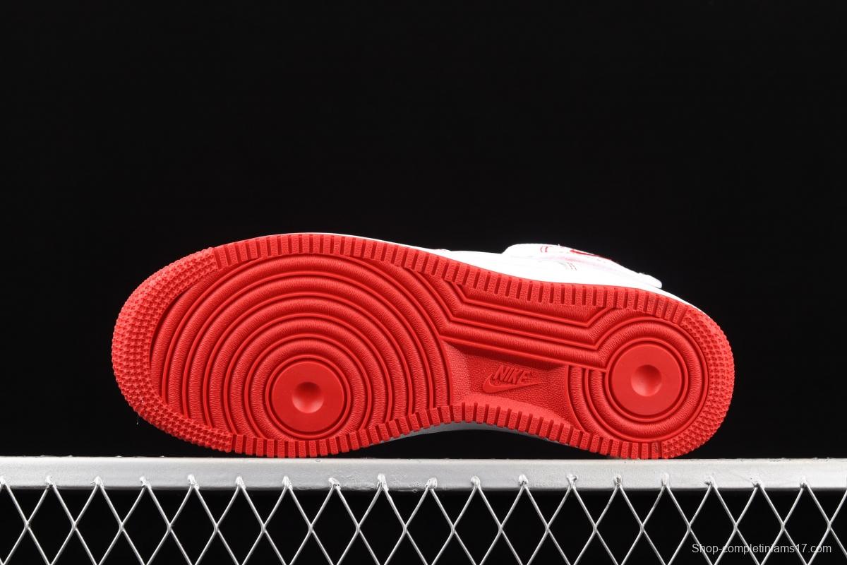 NIKE Air Force 1 High'07 white and red high top casual board shoes CV1753-100