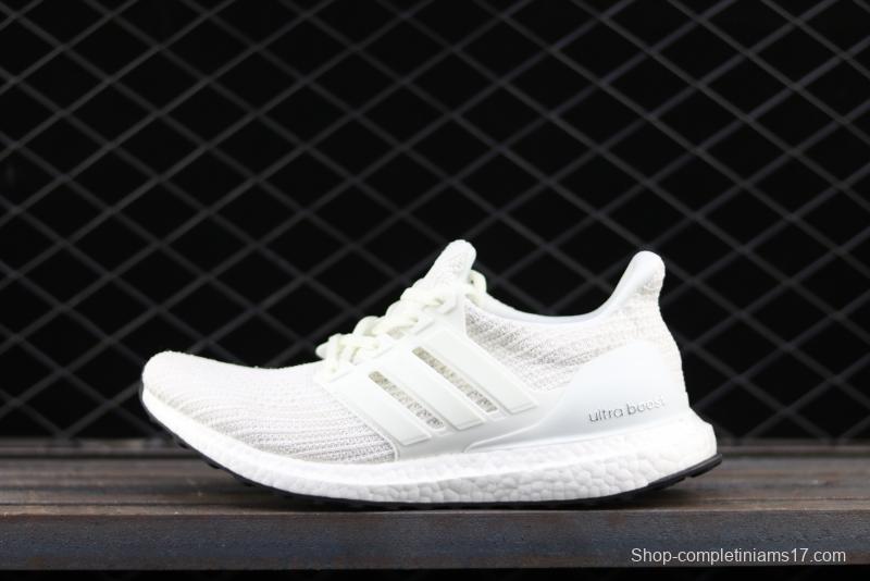 Adidas Ultra Boost 4.0BB6168 fourth generation knitted striped pure white UB