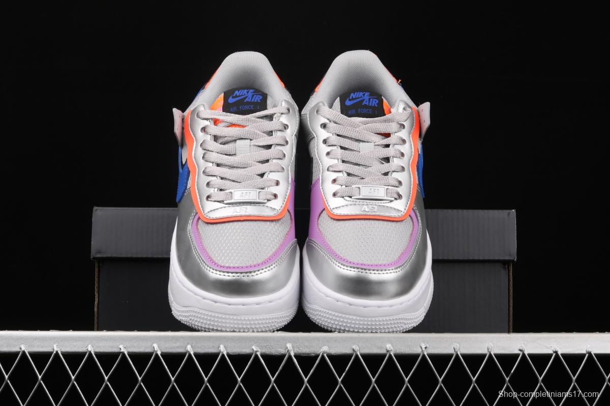 NIKE Air Force 1 ShAdidasow light weight heightened low-top 100-board shoes CW6030-001