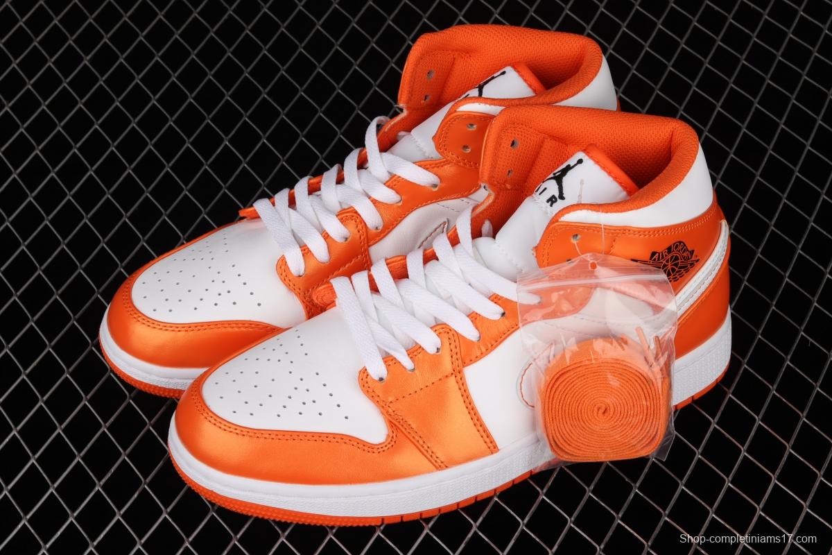 Air Jordan 1 Mid White Orange Culture Basketball shoes DM3531-800