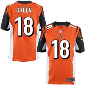 Men's AJ Green Orange Player Elite Team Jersey