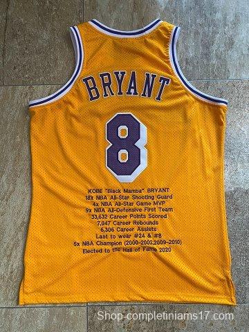 Men's Kobe Bryant Yellow Retro Classic Team Jersey