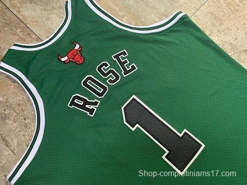 Men's Derrick Rose Green Retro Classic Team Jersey