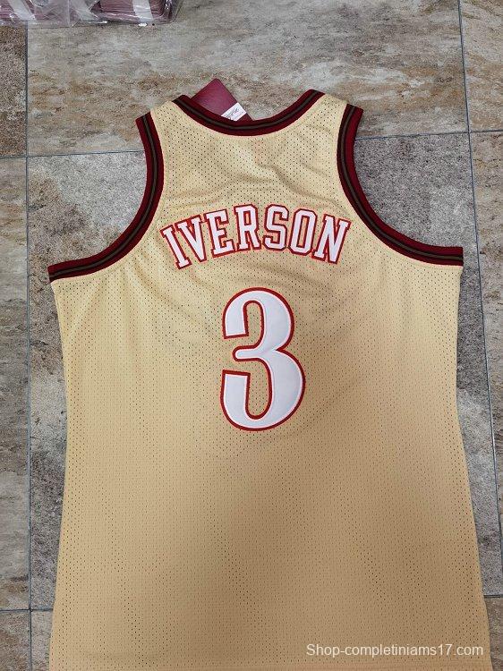 Men's Allen Iverson Golden Retro Classic Team Jersey