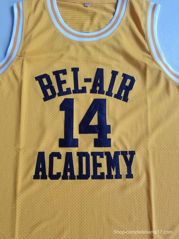 The Fresh Prince of Bel-Air Will Smith Bel-Air Academy Yellow Basketball Jersey