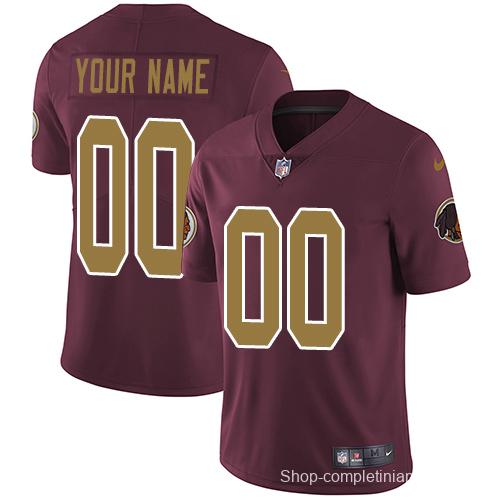 Men's Burgundy Alternate Custom Limited Team Jersey