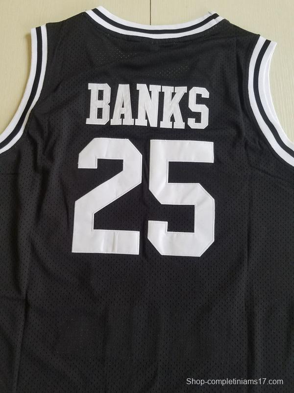 The Fresh Prince of Bel-Air Alfonso Ribeiro Carlton Banks Bel-Air Academy Black Basketball Jersey